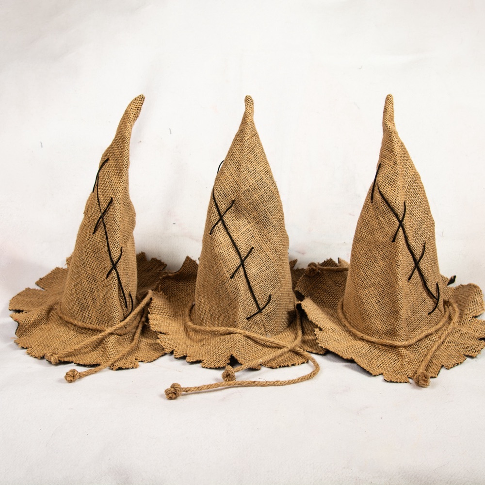 Scarecrow hats, Halloween costume hats. Qty 3 wizard of oz scarecrow